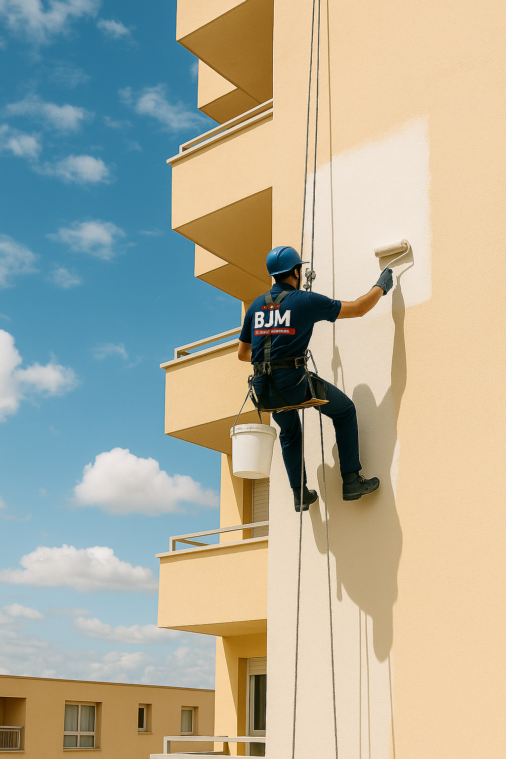 Trabajo de pintura en fachada